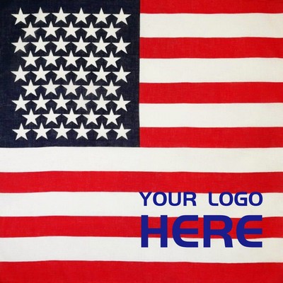 21"X 21" American Flag Bandanna