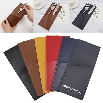 Leather Tableware Bag