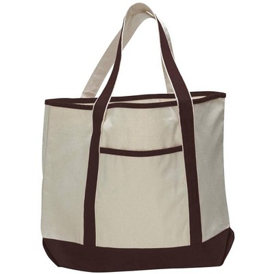 Q-Tees Large Canvas Deluxe Tote Bag