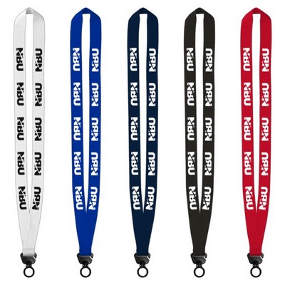Evolution34 - 3/4" Polyester Welded Lanyard with Trapezoid and Plastic O-Ring