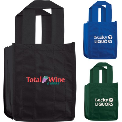 4-Bottle Non-Woven Wine Tote