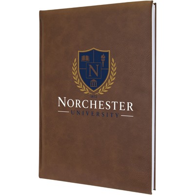 7" x 9¾" Dark Brown Leatherette Journal