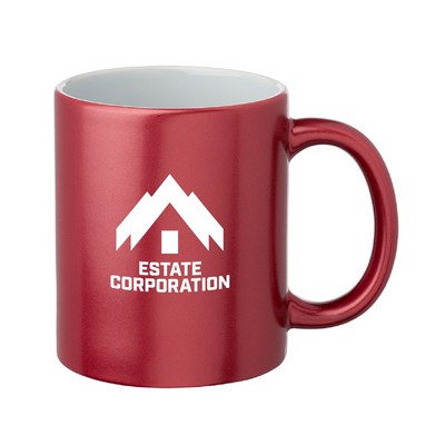 11 oz. Metallic Custom Mug (1 Color Imprint)