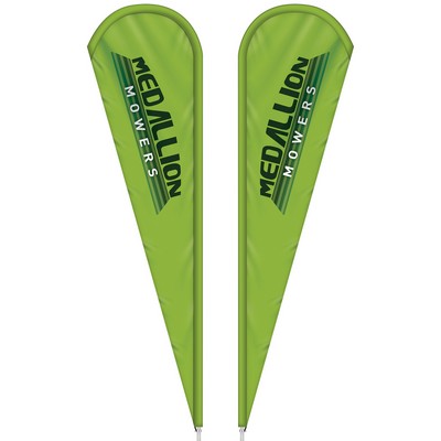 3' x 12' Custom Double Sided Teardrop Flag