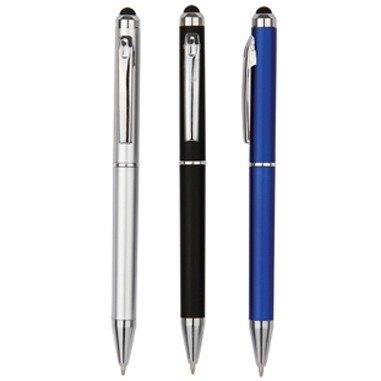 Plastic Ballpoin Pen w/Stylus