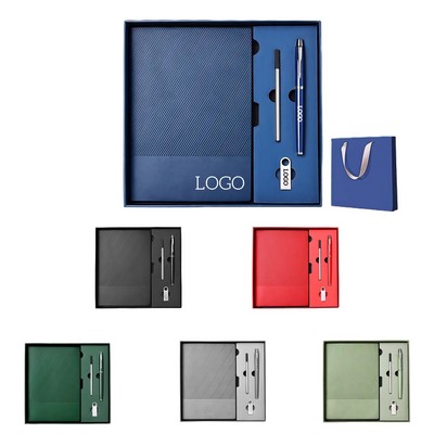 Premium Notebook Gift Set With Pen And Usb