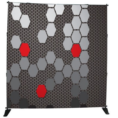 Adjustable Large Format Banner Stand w/ 7' x 7' Fabric Print