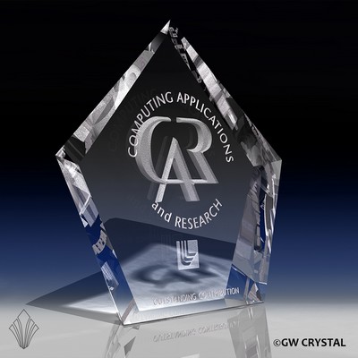 Arrow Series Crystal Award (8" x 8 5/8" x 1 5/8")