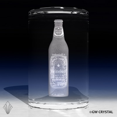 Tall Crystal Cylinder Award (4" x1 5/8" x 1 5/8")