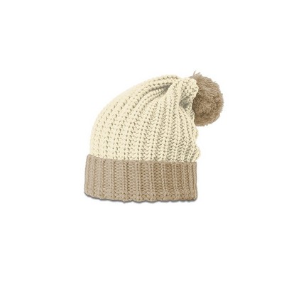 Richardson® Chunky Cable Beanie w/Cuff & Pom