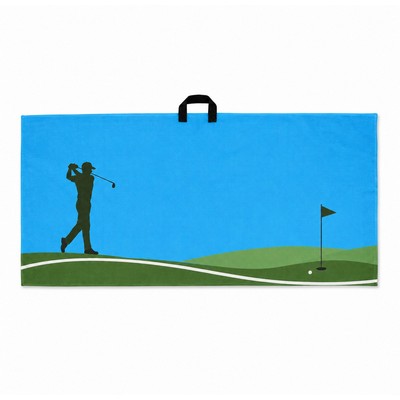 Sublimated Waffle Golf Towel With Hanging Loop