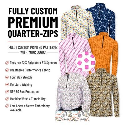 Fully Custom Premium Performance Quarter-Zips