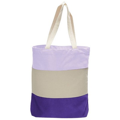 Q-Tees Tri-Color Tote Bag