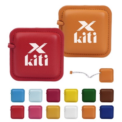 5' Square PU Leather Retractable Soft Tape Measure