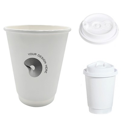12oz Double Wall Insulated Coffee Paper Cup - Disposable