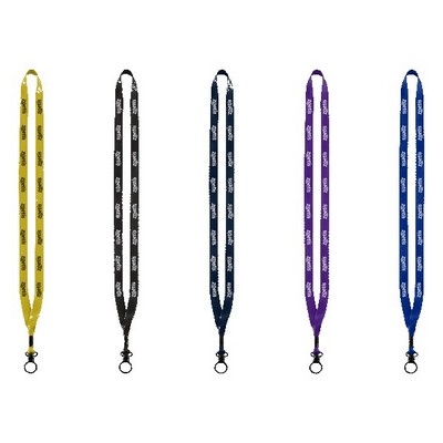 1/2" Polyester Lanyard with Plastic O-Ring