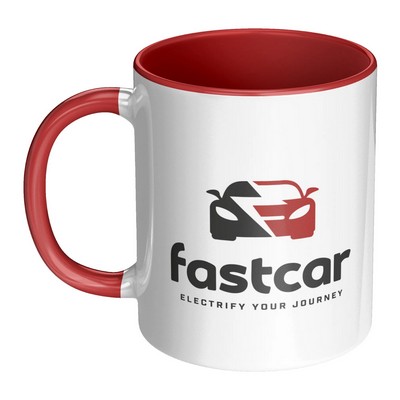 Red Two-Tone 11 Oz. Ceramic Mug