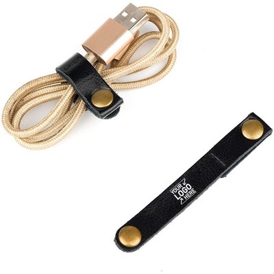 Leather Cable Straps - Ties Cable Organizers Cord Management