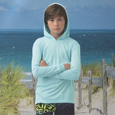 Paragon® Youth Bahama Long Sleeve Performance Hooded Tee