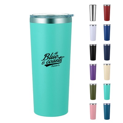 22oz Insulated Stainless Steel Cup with Leak-Proof Lid