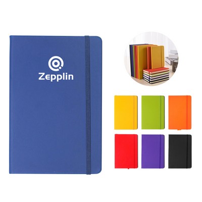 A6 Soft Touch Pocket Journal Notebook W/ Elastic Band