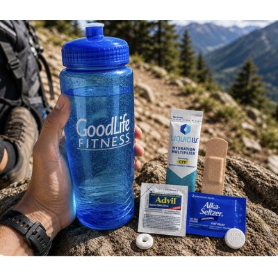 Hydration & Recovery Kit with Branded Water Bottle