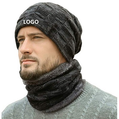 2" 1 Winter Beanie Hats Scarf Set
