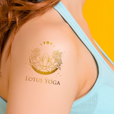 3" x 3" Custom Metallic Temporary Tattoo
