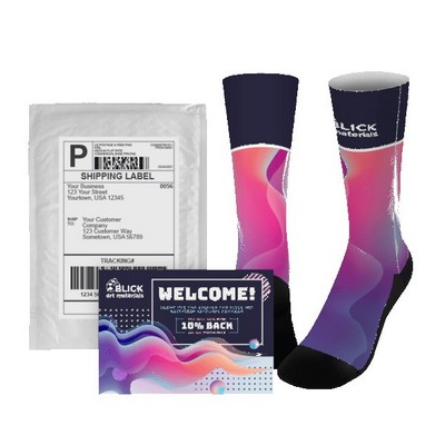 19" Dye-Sublimated Socks (Pair) Mailer Kit