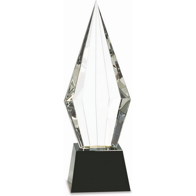 Gallant Arrow Black Optic Crystal Award (4"x 9½")