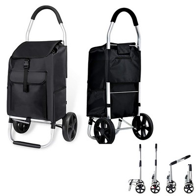 Foldable Shopping Cart Trolley w/Wheels