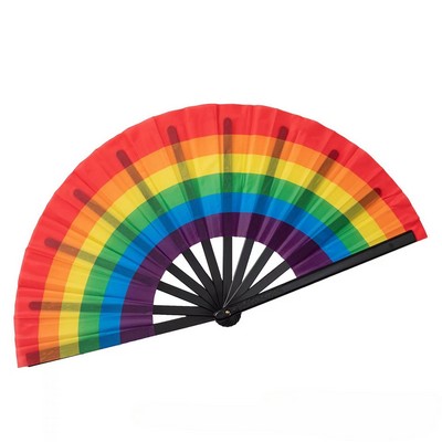 13" Fabric Folding Kung Fu Fan w/Plastic Ribs-Single side