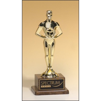 Achievement Award on Solid Walnut Base, 10 3/4"H