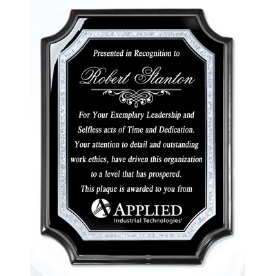 Ebony Plaque w/ Notched Corners, 8x10"