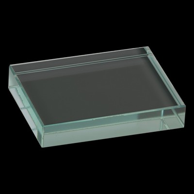 Jade Glass Paperweight (4"x3")