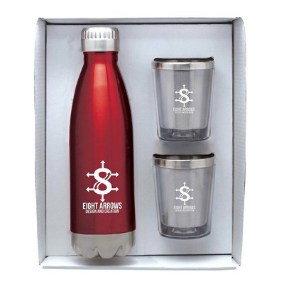 Camper Stainless Steel Bottle & Cups Gift Set