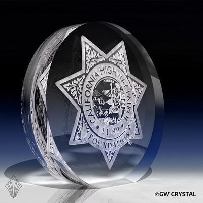 Circlet Crystal Award (6" x 6 ¼" x 1 5/8")