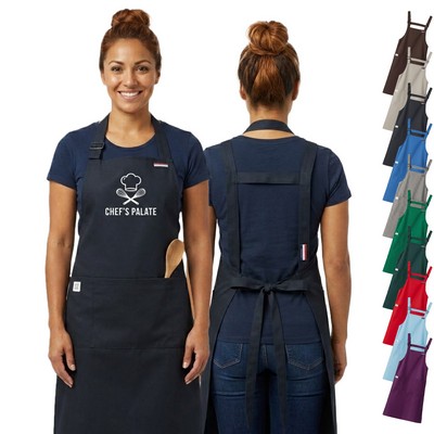 Serge Kitchen Apron w/ Shoulder strap & 2 pockets, Oil Proof
