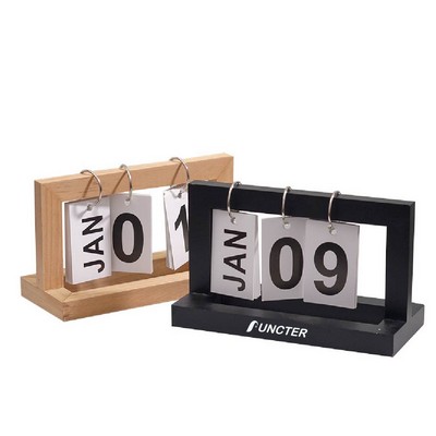 Wooden Page Turning Calendar