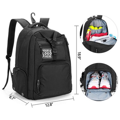Tennis Backpack with Dedicated Shoe Compartment