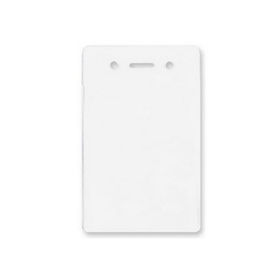 2.82" W x 4.53" H - Vertical Clear Vinyl Badge Holder (1 Color Imprint)