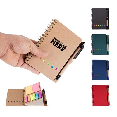 Spiral Notebook Notepad w/Pen
