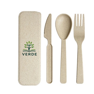 Wheat Straw Cutlery Set-Ocean