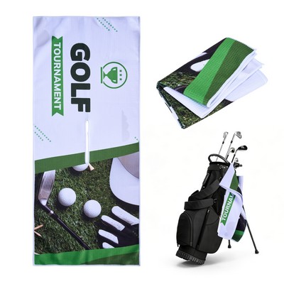 Waffle Texture Full Color Microfiber Golf Towel