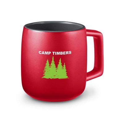 15 oz Geo Square Handle Ceramic Mug