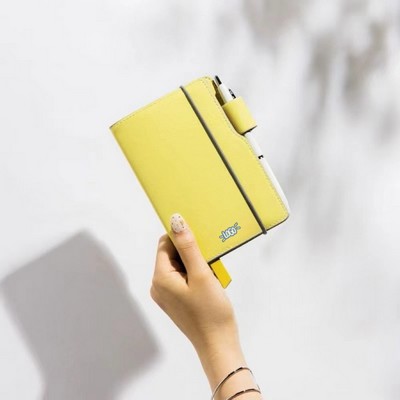 Compact Journal Notebook with Pen Holder & Elastic Closure