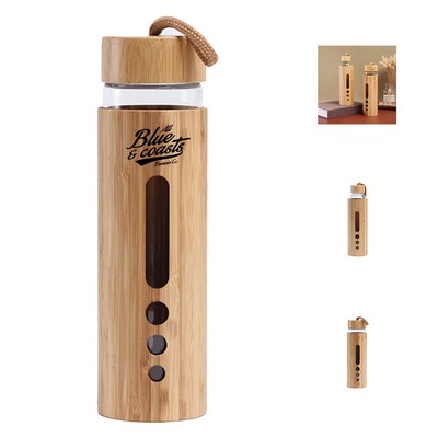 17oz Bamboo Shell Glass Bottle