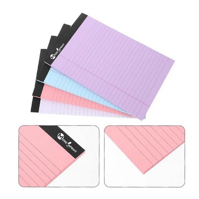Junior 5 x 8 Colored Legal Pads Narrow Ruled with 40 Sheets
